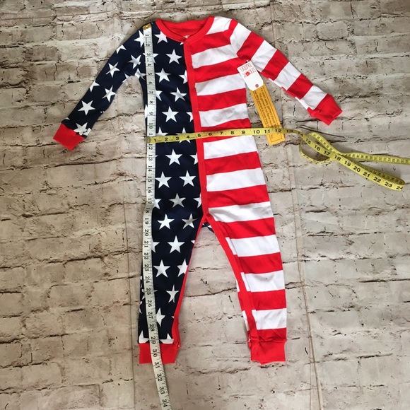 NWT Snooze button stars & stripes pajamas 3T. - Picture 4 of 8